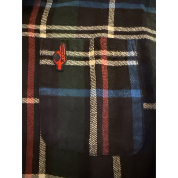 Scotch & Soda Mens Medium Blue Green Plaid Flannel Button Down LS Shirt - Picture 2 of 8